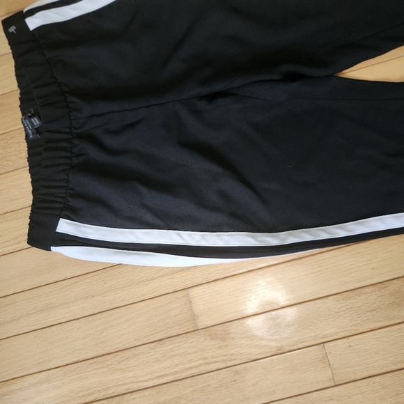 Banana Republic XS Hayden Black Striped Track Pant Preppy Pull On Tuxedo Ankle - Picture 11 of 13